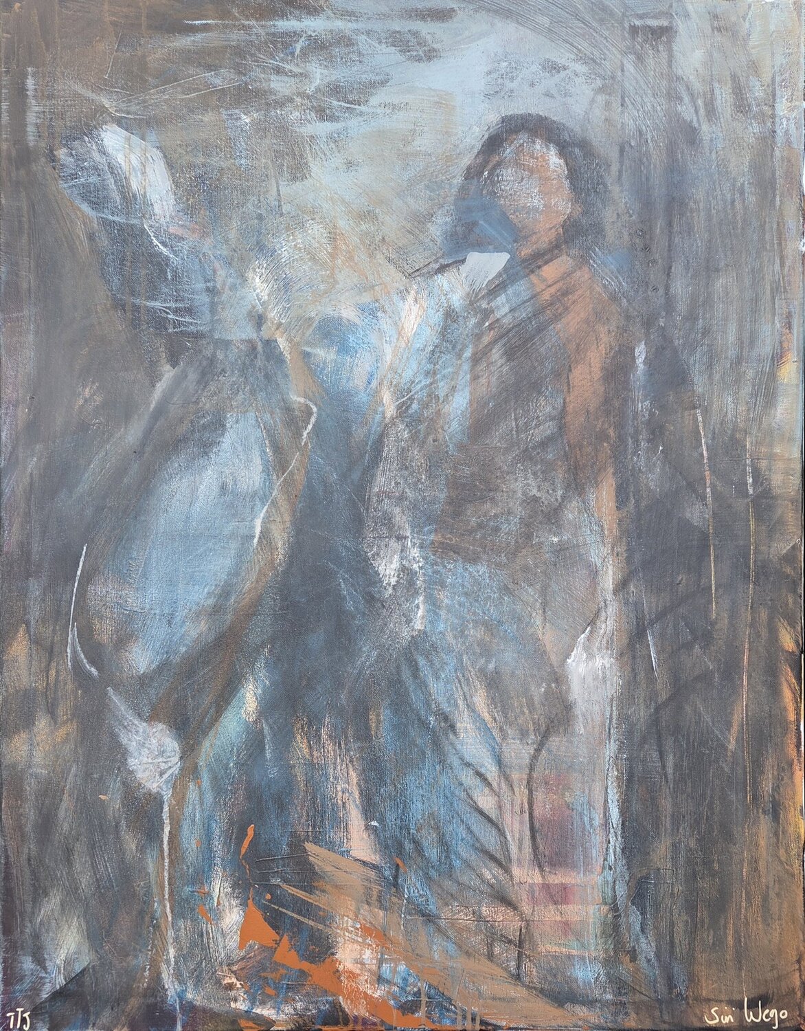 Light is coming now - 2 Siri Wego Original painting for sale