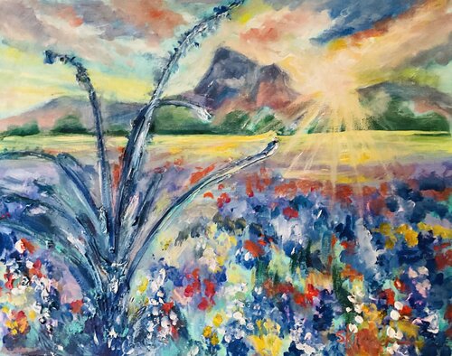 Desert Bloom by Susan Perpich, Painting for Sale on Select
