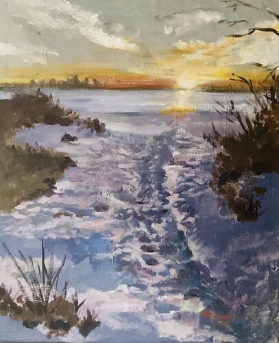 At Day's Edge by Susan Perpich, Painting for Sale on Select