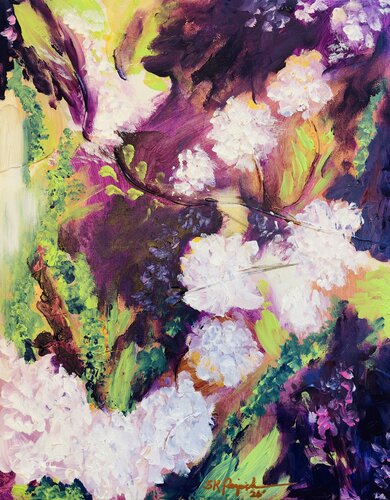The Garden Sings Violet by Susan Perpich, Painting for Sale on Select