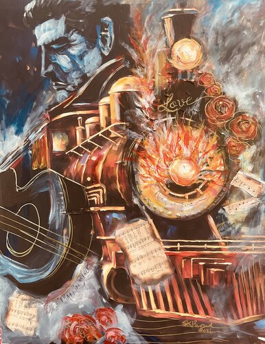 Riding With the Man in Black by Susan Perpich, Painting for Sale on Select