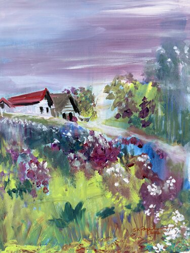 Along the Garden Path by Susan Perpich, Painting for Sale on Select