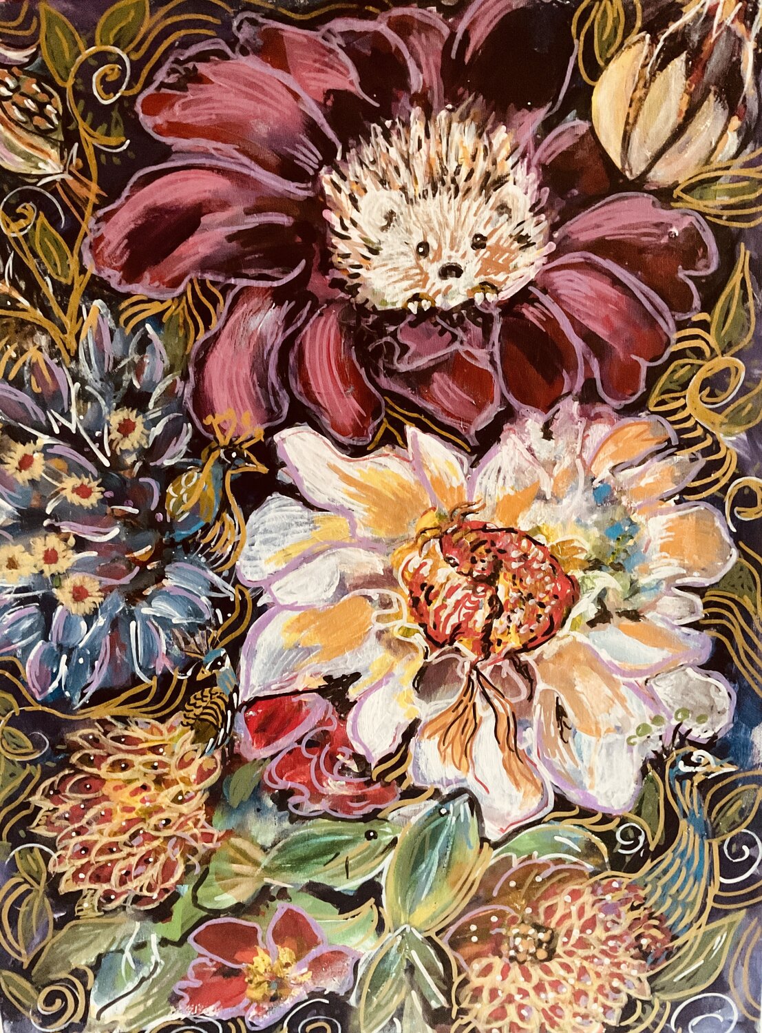 Nocturne in Bloom Susan Perpich Original painting for sale