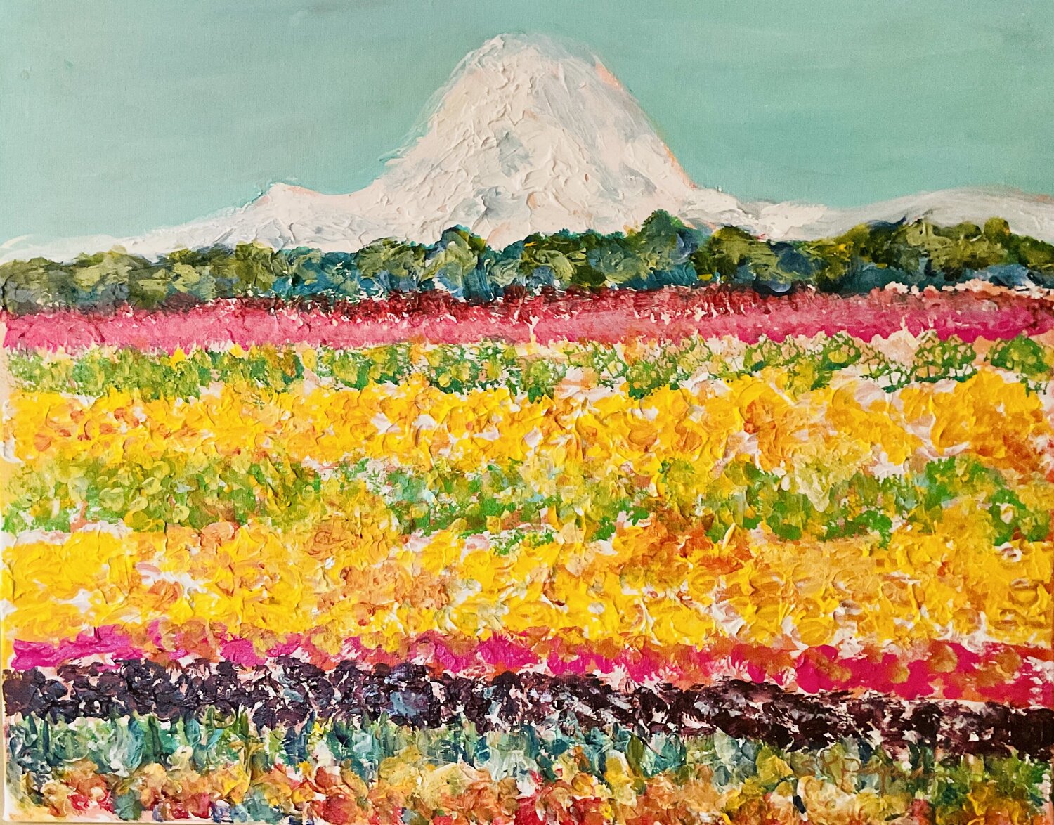 Yellow Terraine Susan Perpich Original painting for sale