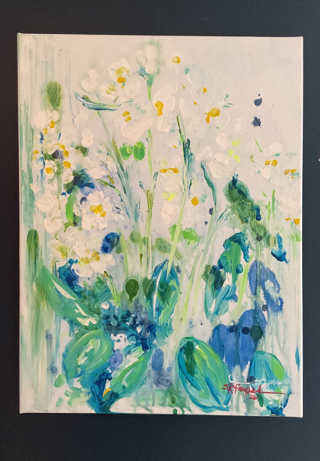 Quiet Garden Morning Susan Perpich Original painting for sale