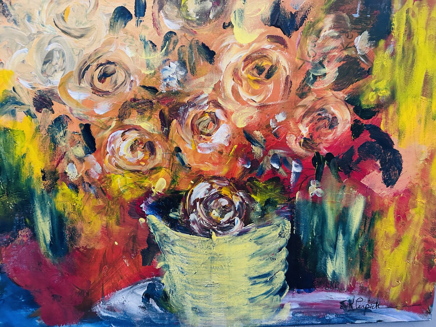 Late Bloom Susan Perpich Original painting for sale