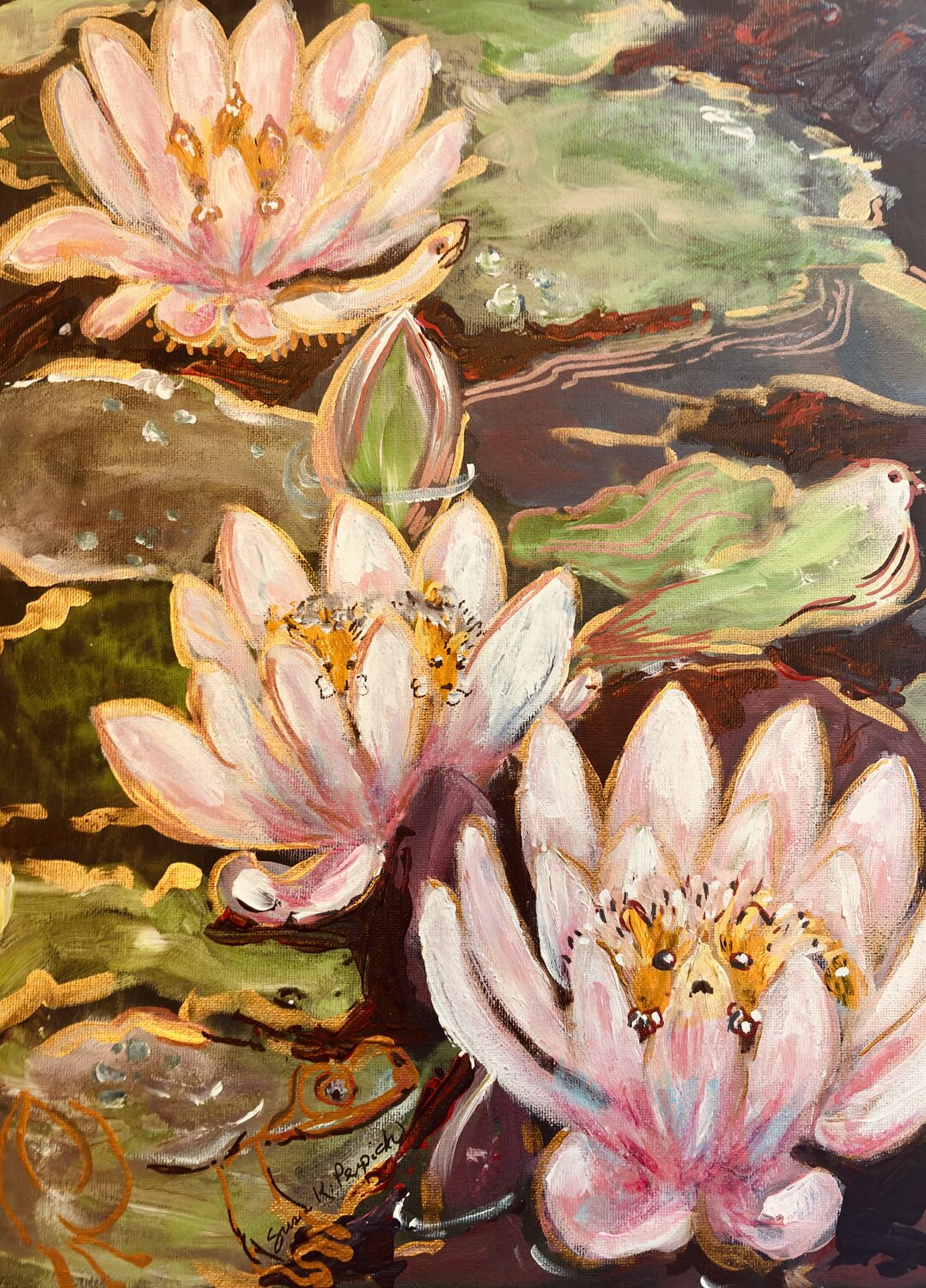 The Secret Life of Flowers Susan Perpich Original painting for sale