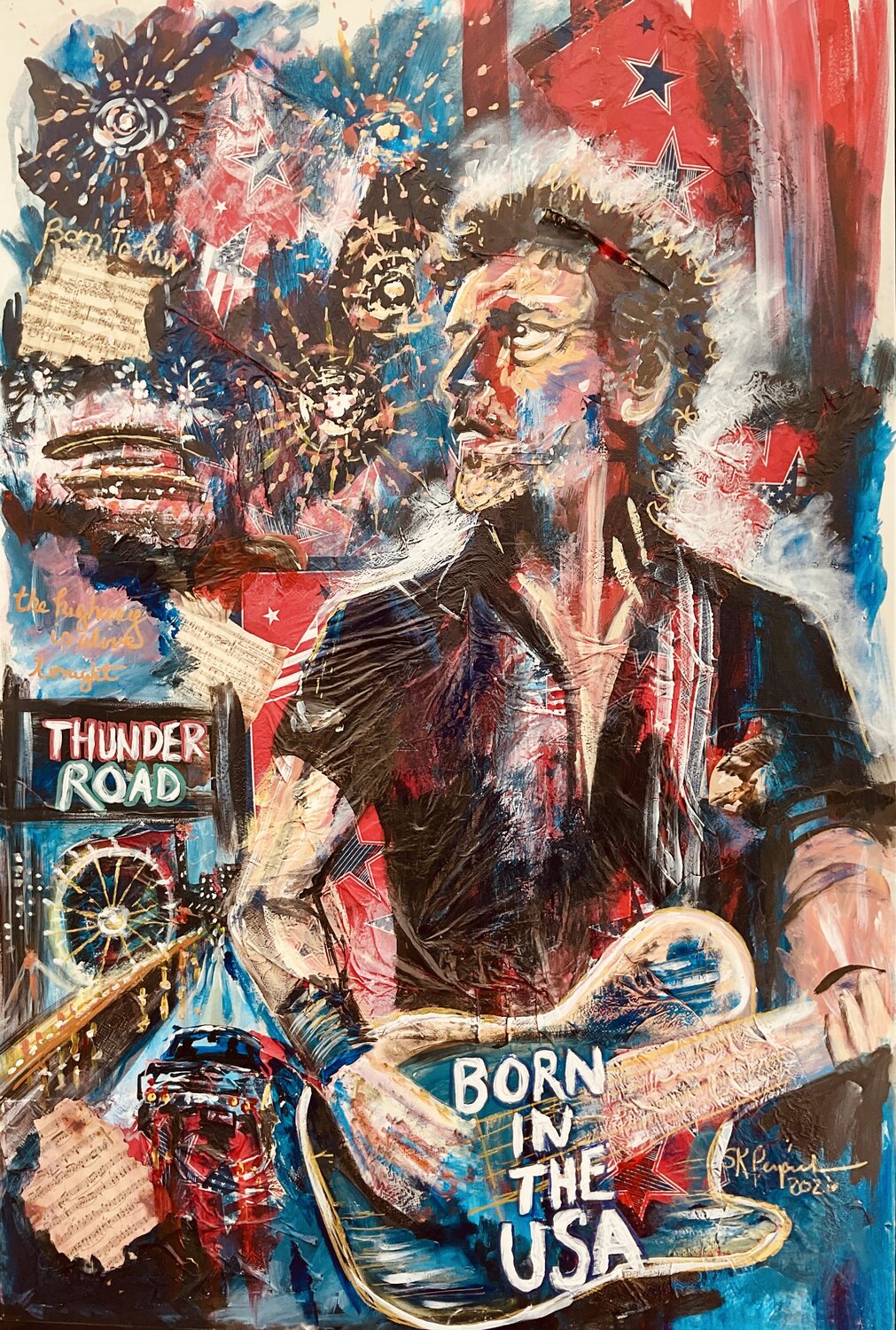 Born in the U.S.A. Susan Perpich Original painting for sale