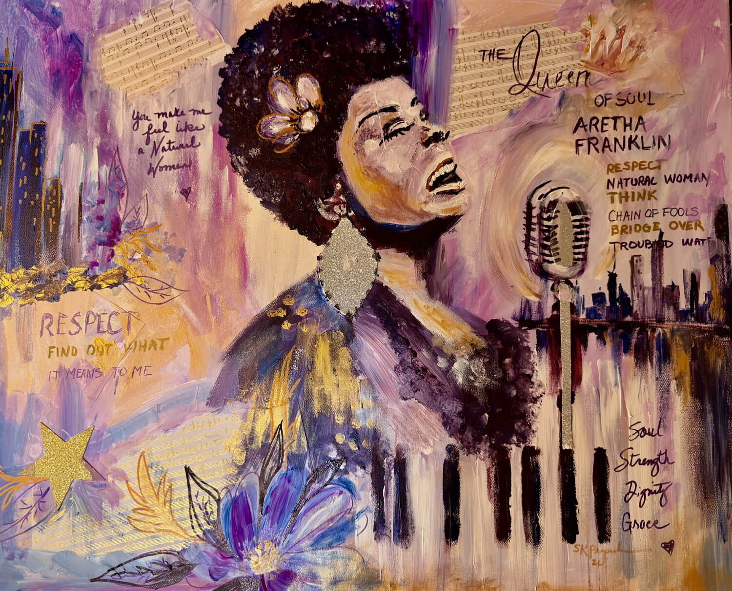 The Queen of Soul Susan Perpich Original painting for sale