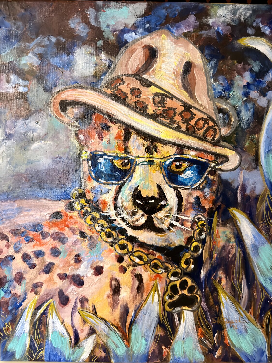 One Cool Cat Susan Perpich Originalgemälde zu verkaufen