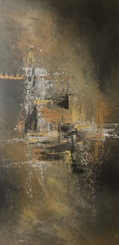Convergence dorée by La Valkyrie Artiste Peintre, Painting for Sale on Select