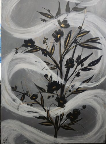 Le foulard d’or.    Lancement VIP 48hrs by La Valkyrie Artiste Peintre, Painting for Sale on Select