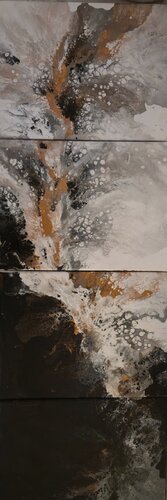 La cascade d’or by La Valkyrie Artiste Peintre, Painting for Sale on Select
