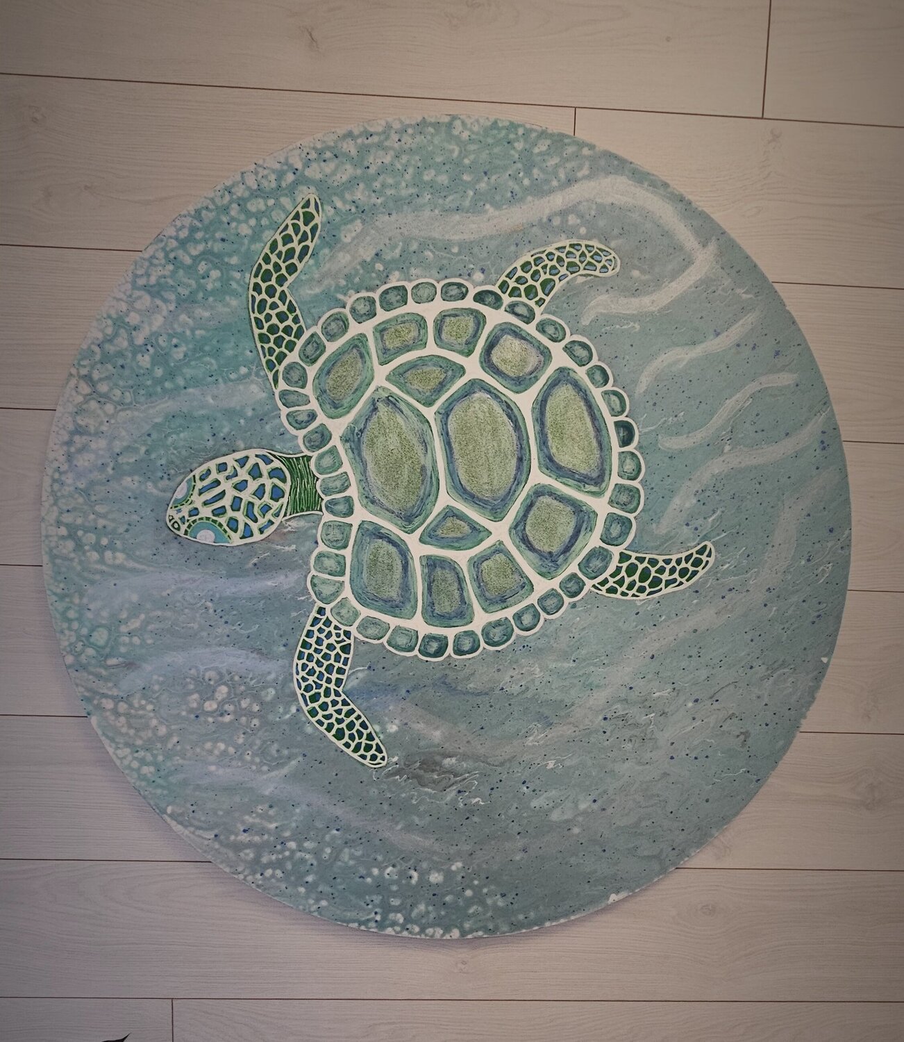 Žydroji lagūna EKa Original painting for sale