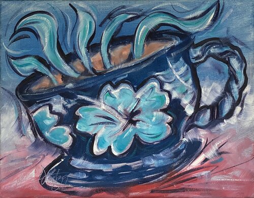 Java Flowers by Alan Metzger, Painting for Sale on Select