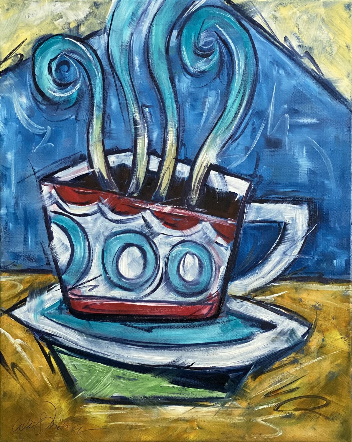 Java Mug Alan Metzger Original painting for sale