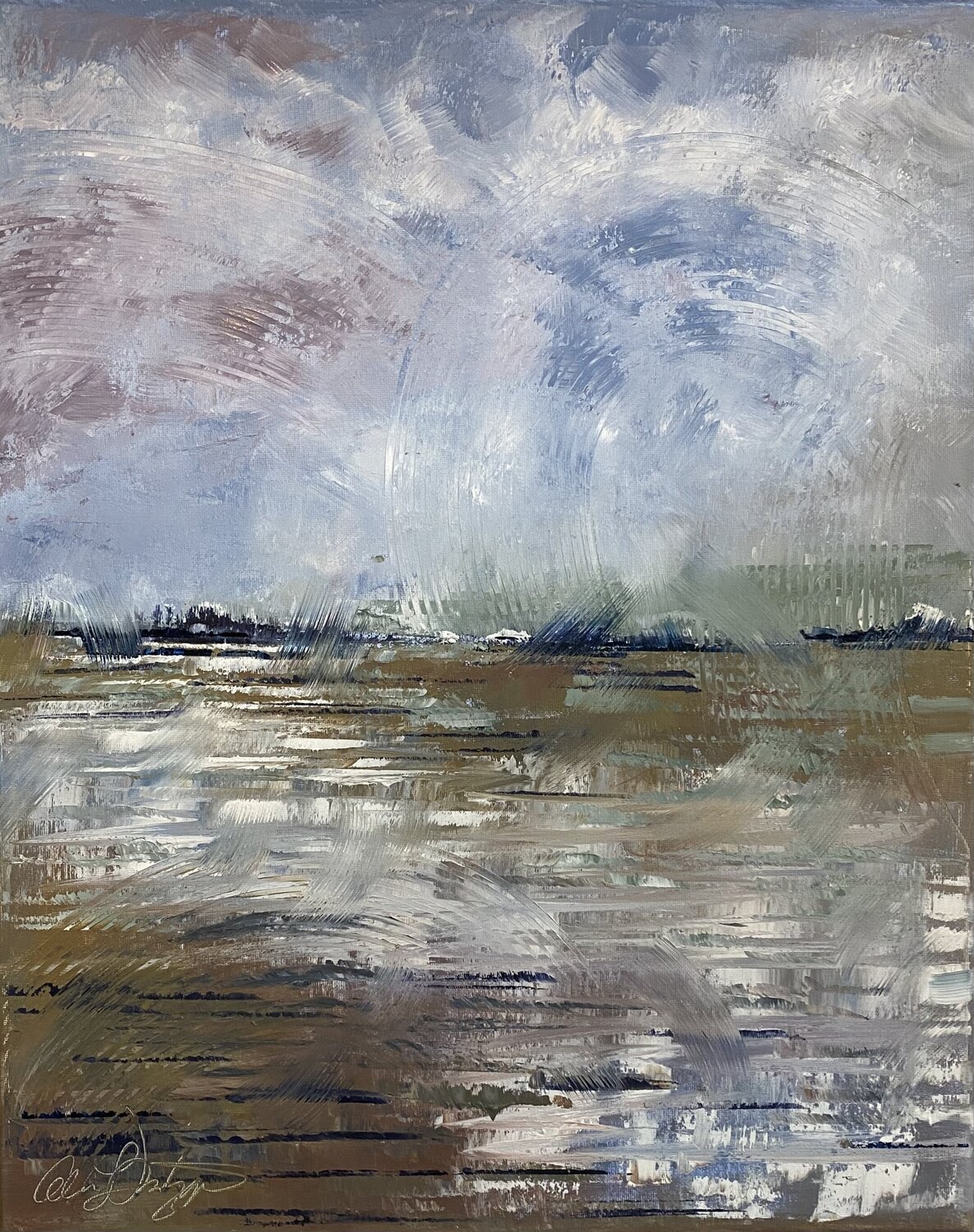 Crisp Skys (left) Alan Metzger Original painting for sale