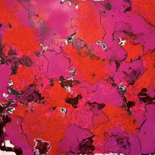Scarlet Labyrinth by Stefani Tounsi, Painting for Sale on Select
