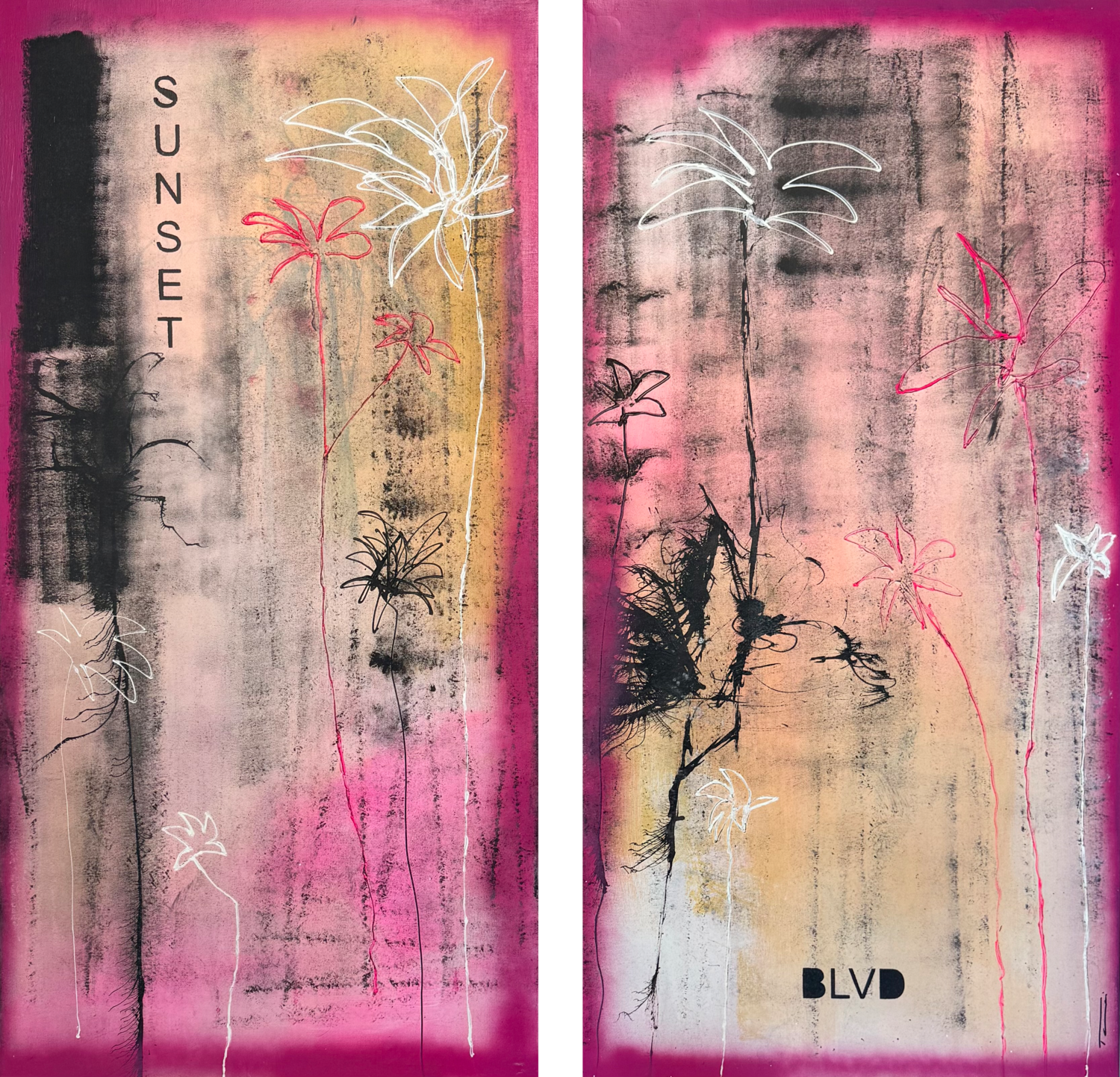 Sunset Blvd. Stefani Tounsi Original painting for sale