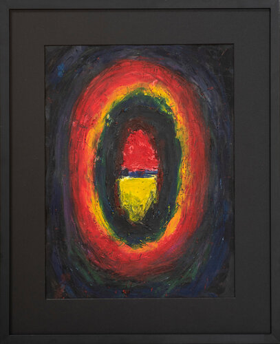 The Core of Anger – Emotional Abstract Mixed Media Drawing, 40x50 cm by Ala Botnarescu, Drawing for Sale on Select
