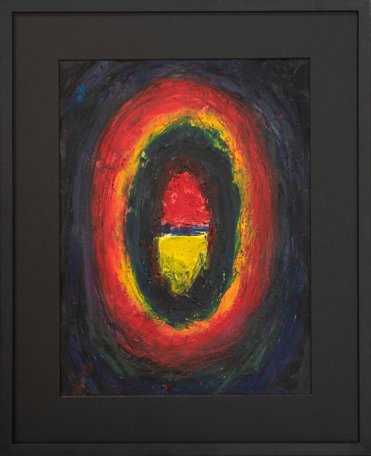 The Core of Anger – Emotional Abstract Mixed Media Drawing, 40x50 cm Ala Botnarescu Drawing for sale