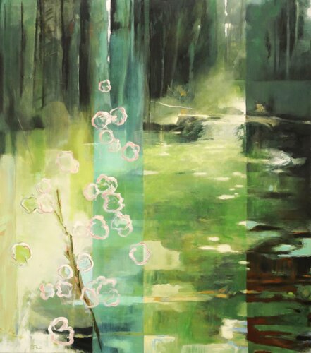 A walk into Spring by Jürgen Büse Filzen, Painting for Sale on Select