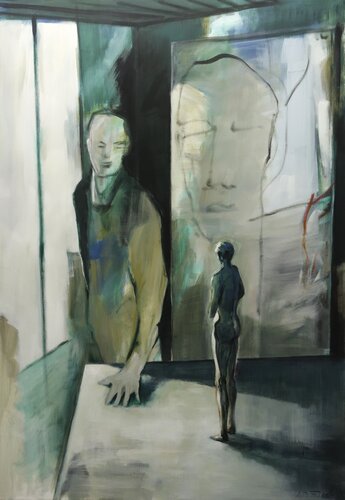 Im Atelier IV by Jürgen Büse Filzen, Painting for Sale on Select