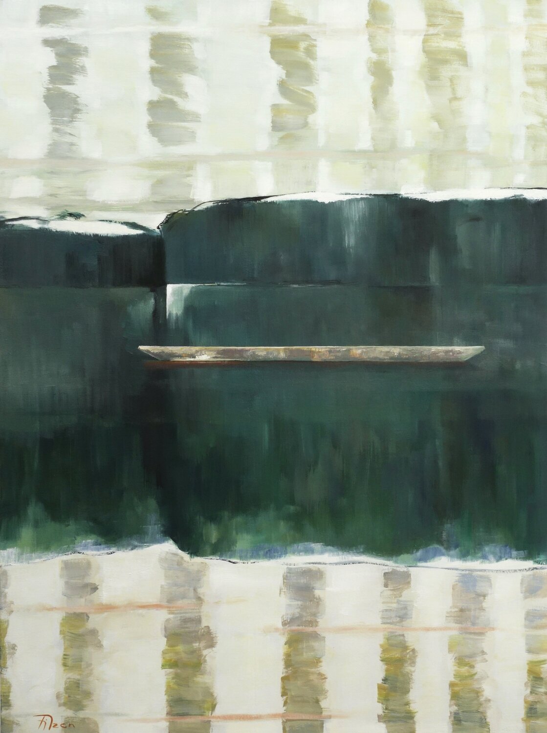 treibend im Licht Jürgen Büse Filzen Original painting for sale