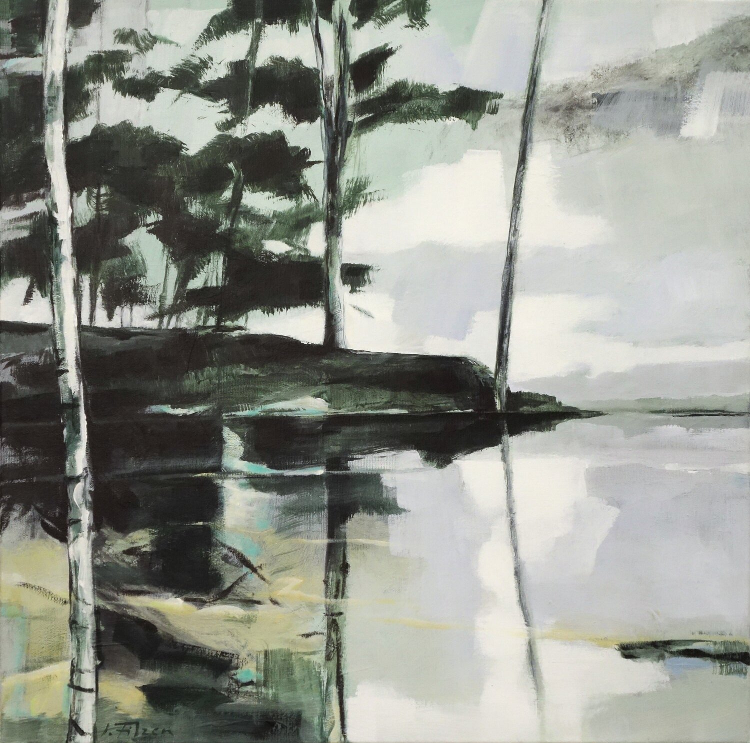 Rhythmus der Stille III Jürgen Büse Filzen Original painting for sale