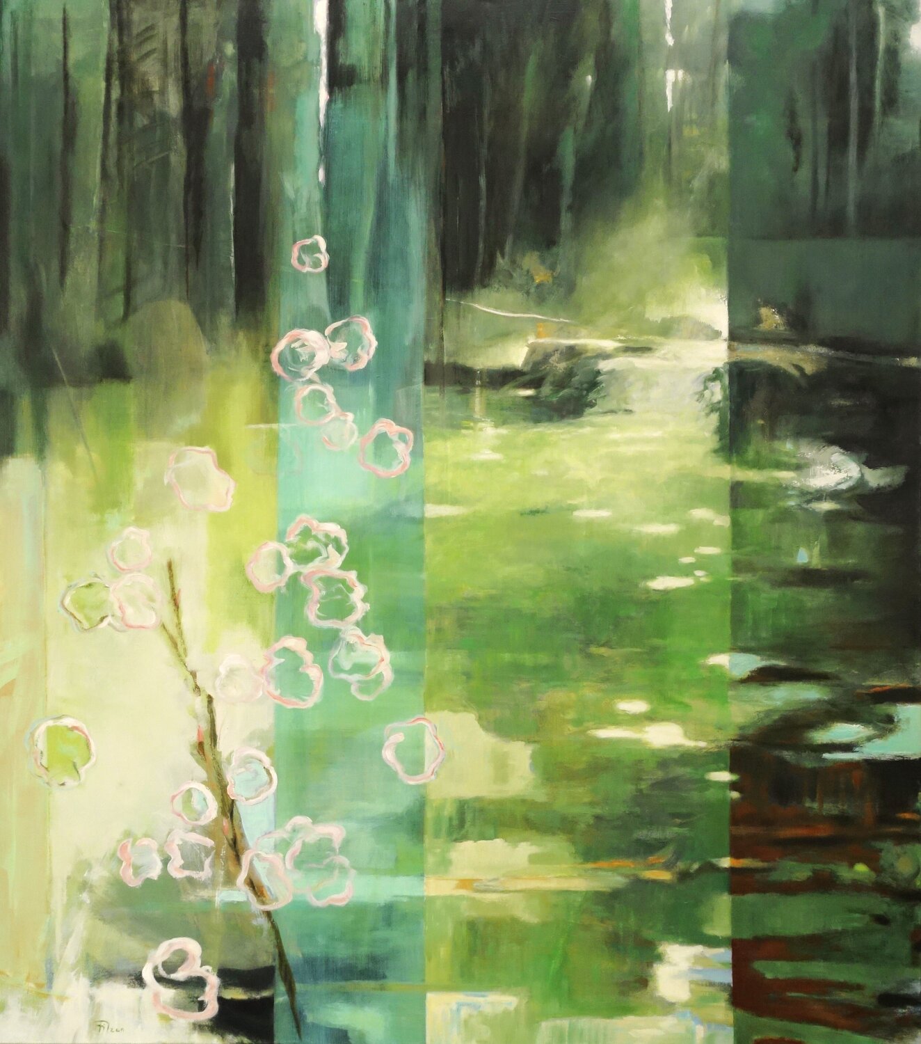 A walk into Spring Jürgen Büse Filzen Original painting for sale