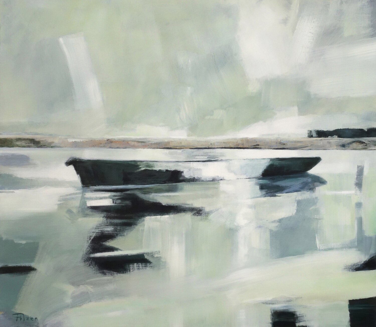 In aller Frühe Jürgen Büse Filzen Original painting for sale