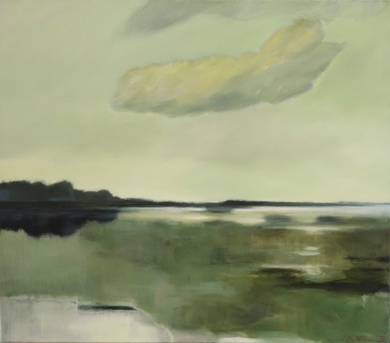 Abend an der See Jürgen Büse Filzen Original painting for sale