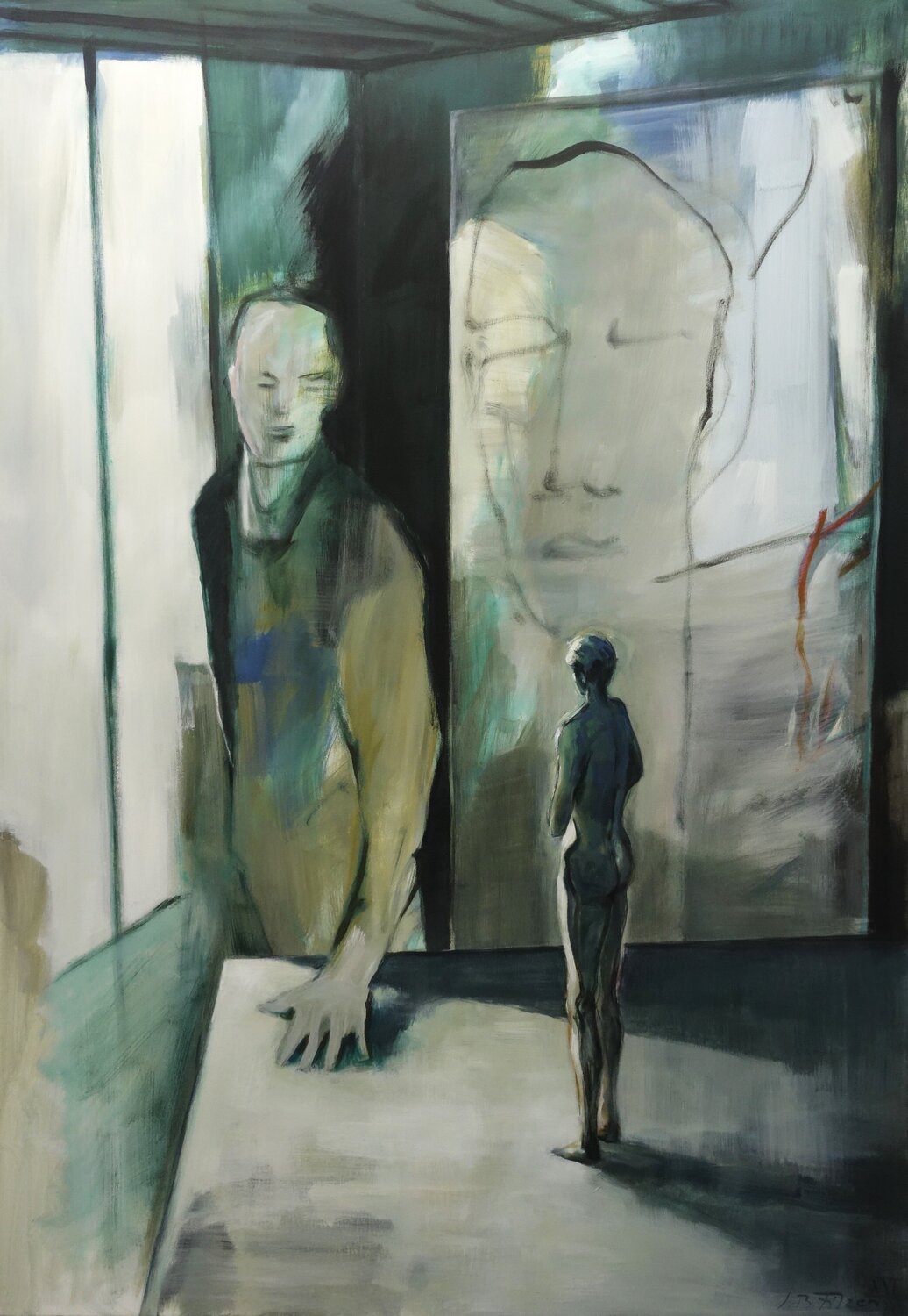 Im Atelier IV Jürgen Büse Filzen Original painting for sale