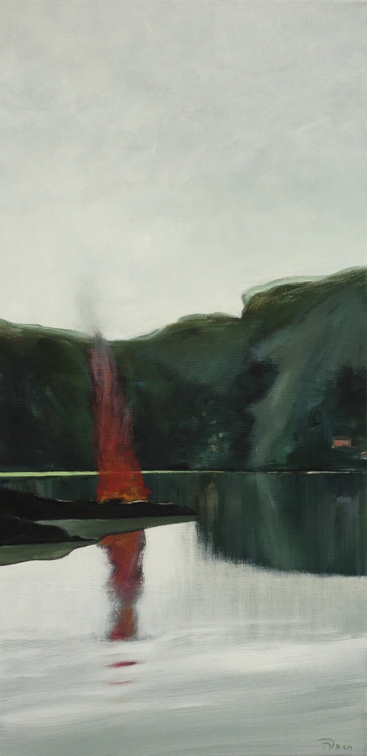 Insel VI Jürgen Büse Filzen Original painting for sale