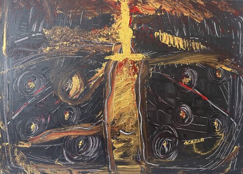 L'Ame Souveraine n° 0 - L'Echo du Juste by NORA BOULESNANE, Painting for Sale on Select
