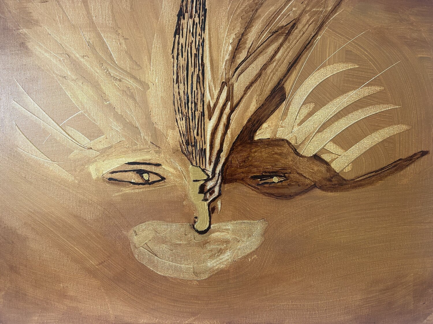 Dualité NORA BOULESNANE Original painting for sale