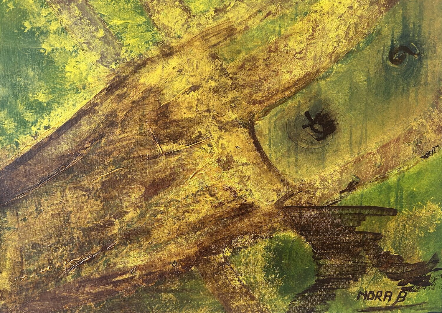 La Grotte de l'Ame NORA BOULESNANE Original painting for sale