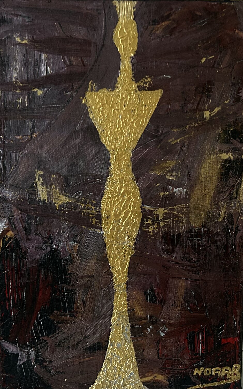L'Ame Souveraine n° 01 - Souveraineté d'Or NORA BOULESNANE Original painting for sale
