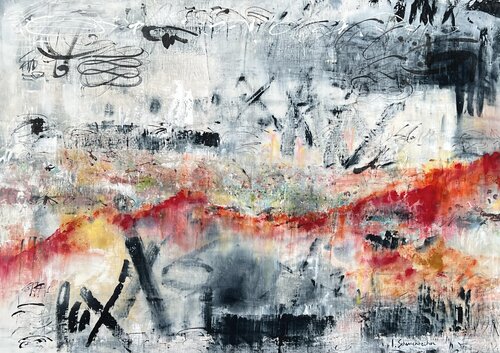 Sur la route de la soie by Isabelle Schenckbecher-Quint, Painting for Sale on Select