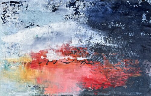 Sur la route de la soie II  …Oasis . by Isabelle Schenckbecher-Quint, Painting for Sale on Select