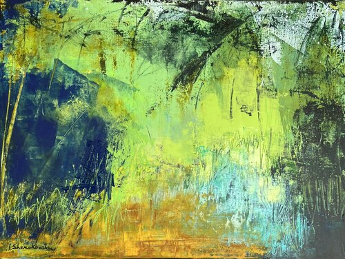 Immersion Chlorophylle by Isabelle Schenckbecher-Quint, Painting for Sale on Select