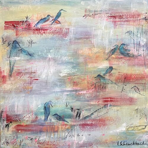 À la plage …. by Isabelle Schenckbecher-Quint, Painting for Sale on Select