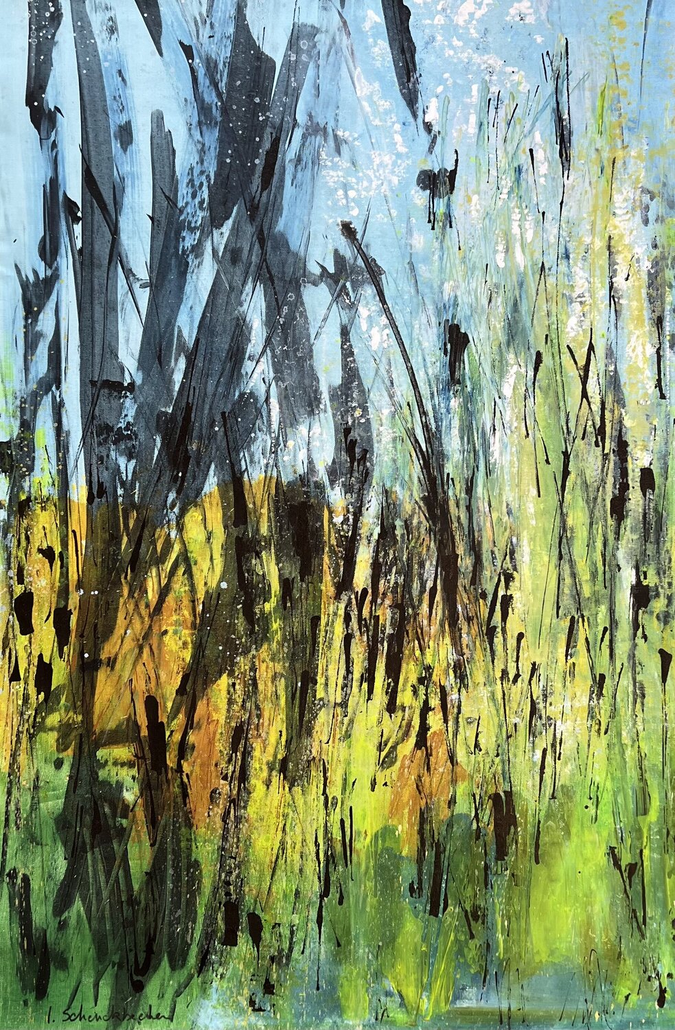 Hautes herbes 3 Isabelle Schenckbecher-Quint Original painting for sale