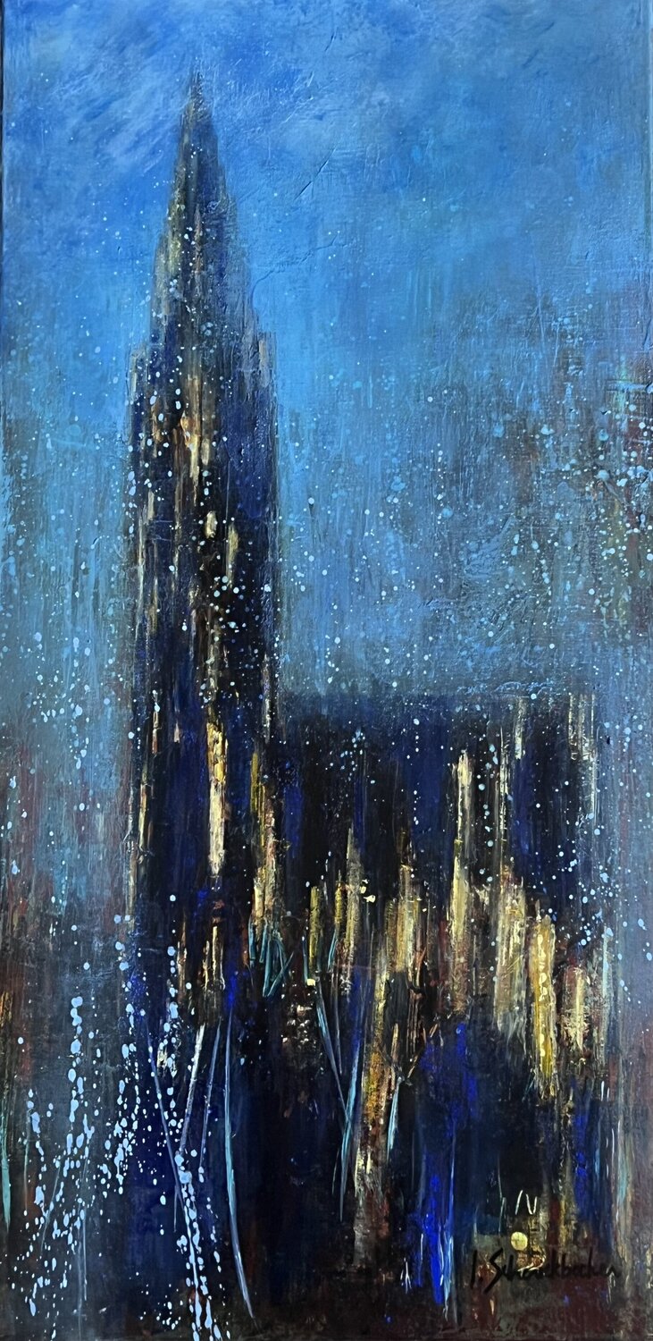 Cathédrale de Strasbourg III Isabelle Schenckbecher-Quint Original painting for sale