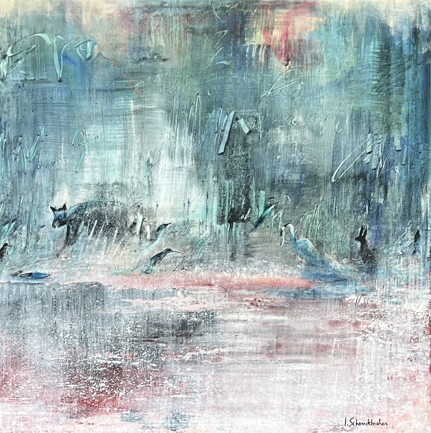 Jardin Aquatique Isabelle Schenckbecher-Quint Original painting for sale