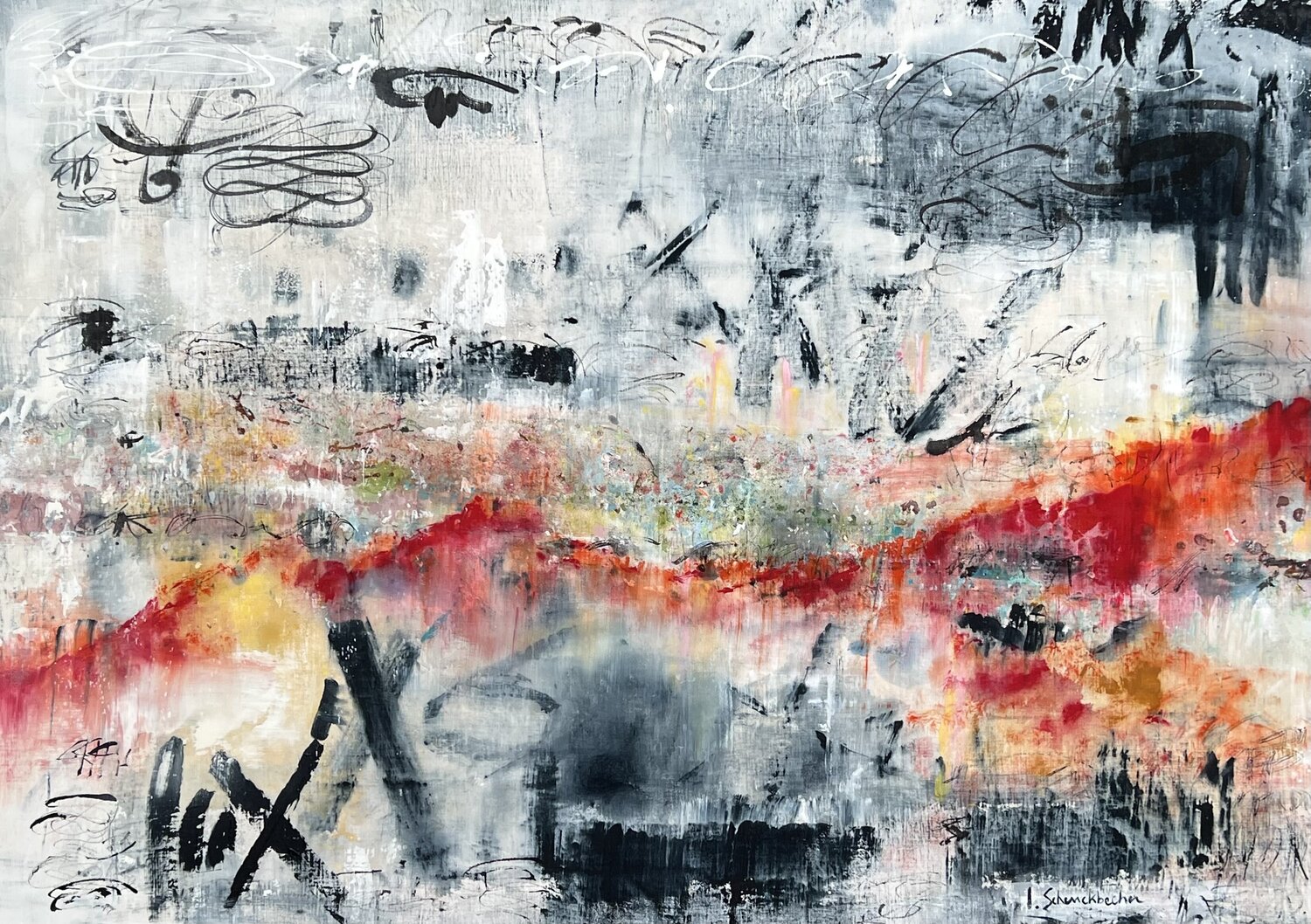 Sur la route de la soie Isabelle Schenckbecher-Quint Original painting for sale