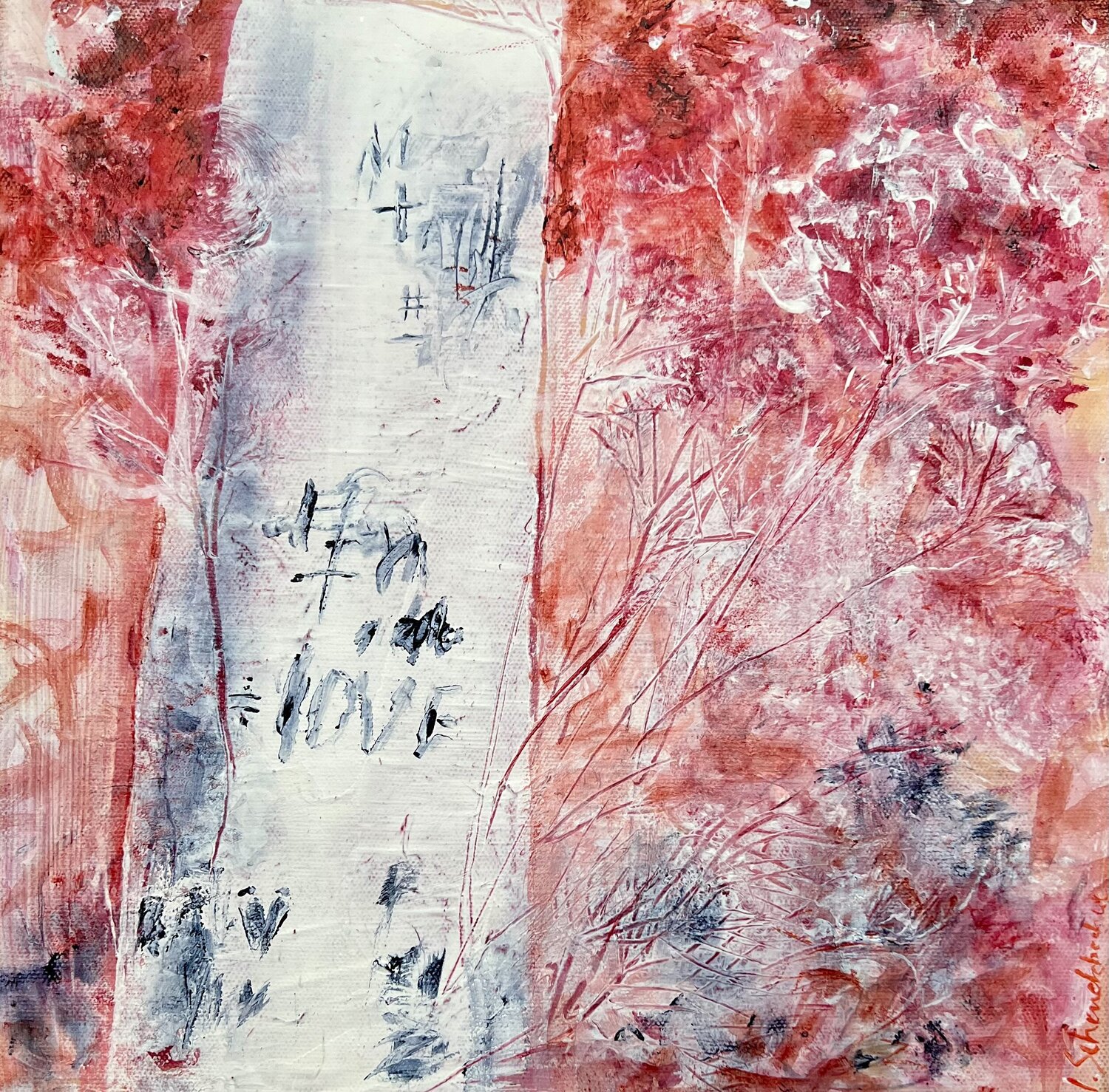 Message Personnel II Isabelle Schenckbecher-Quint Original painting for sale