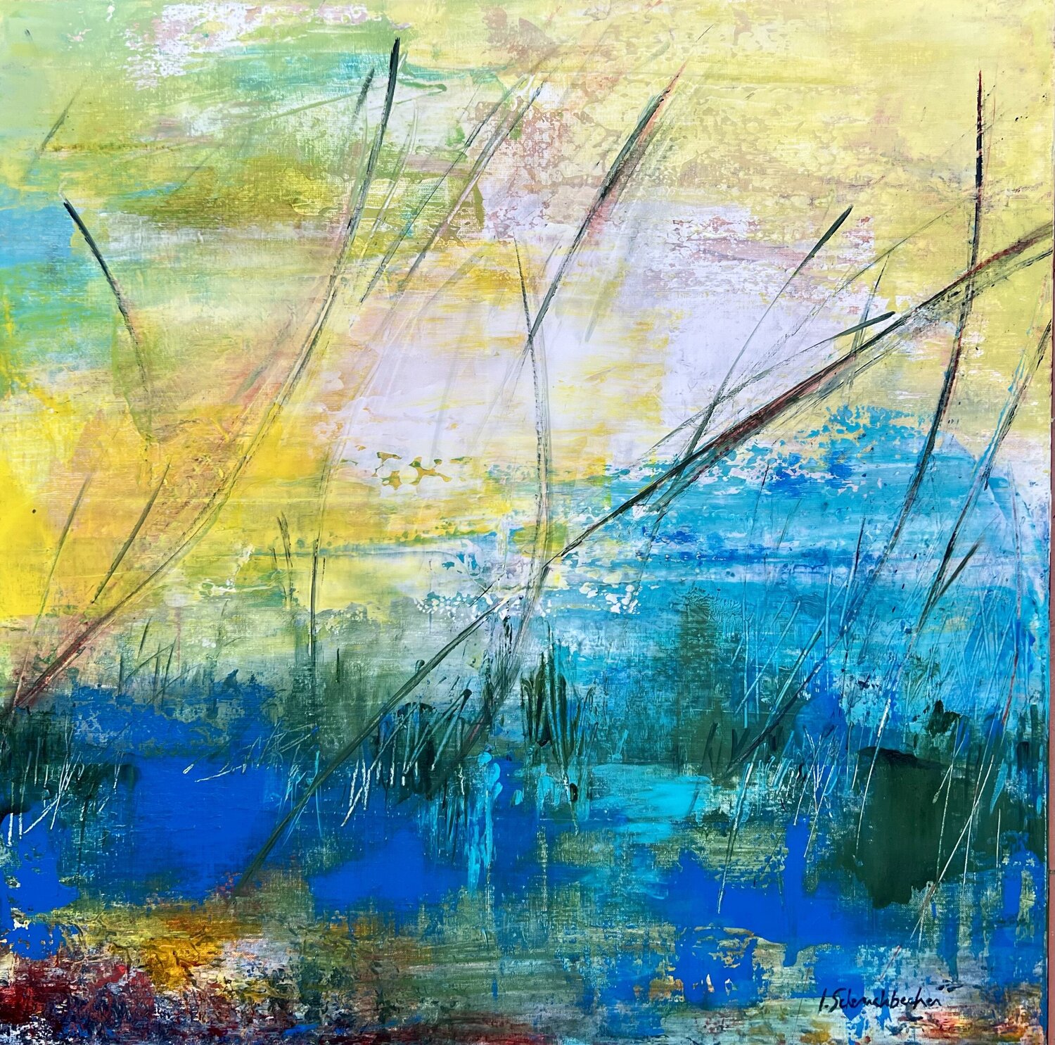De l’eau et du soleil … Isabelle Schenckbecher-Quint Original painting for sale