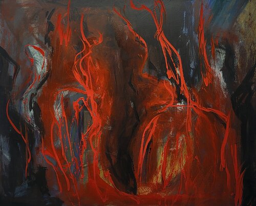 Die Welt in Flammen by Nadya Hauswald, Painting for Sale on Select