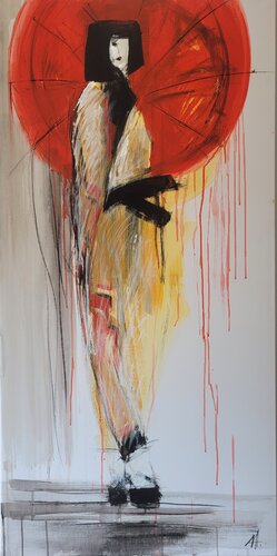 Madame Butterfly heute by Nadya Hauswald, Painting for Sale on Select